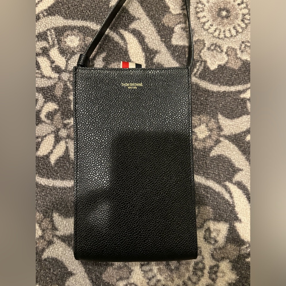Thom Browne Leather Phone Pouch